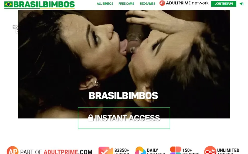 Brasil Bimbos — homepage screenshot