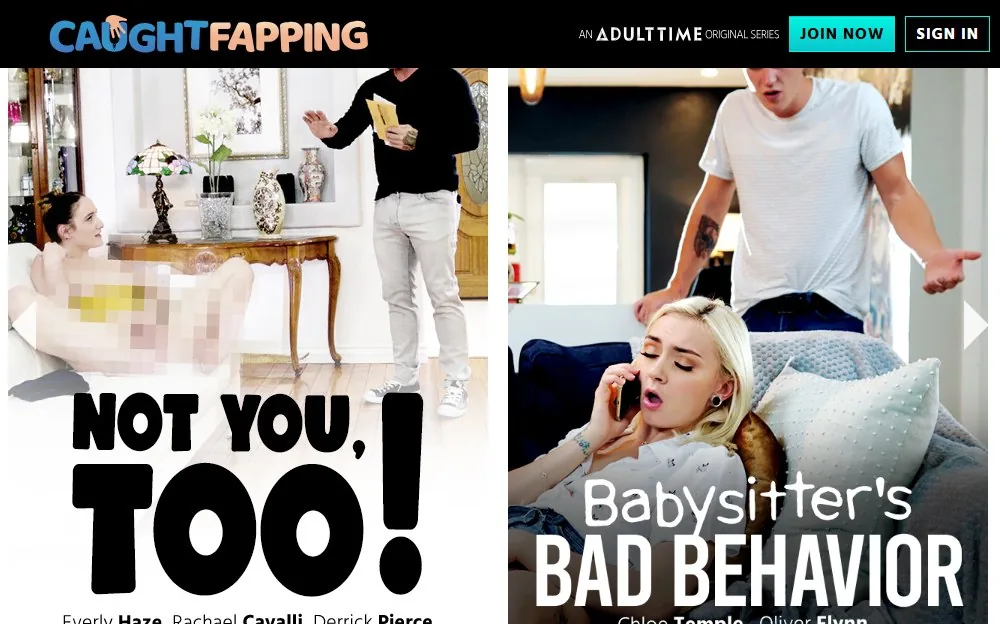 Caught Fapping — homepage screenshot