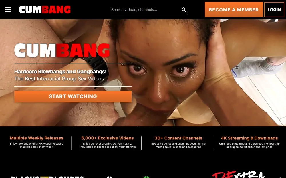 Cum Bang — homepage screenshot