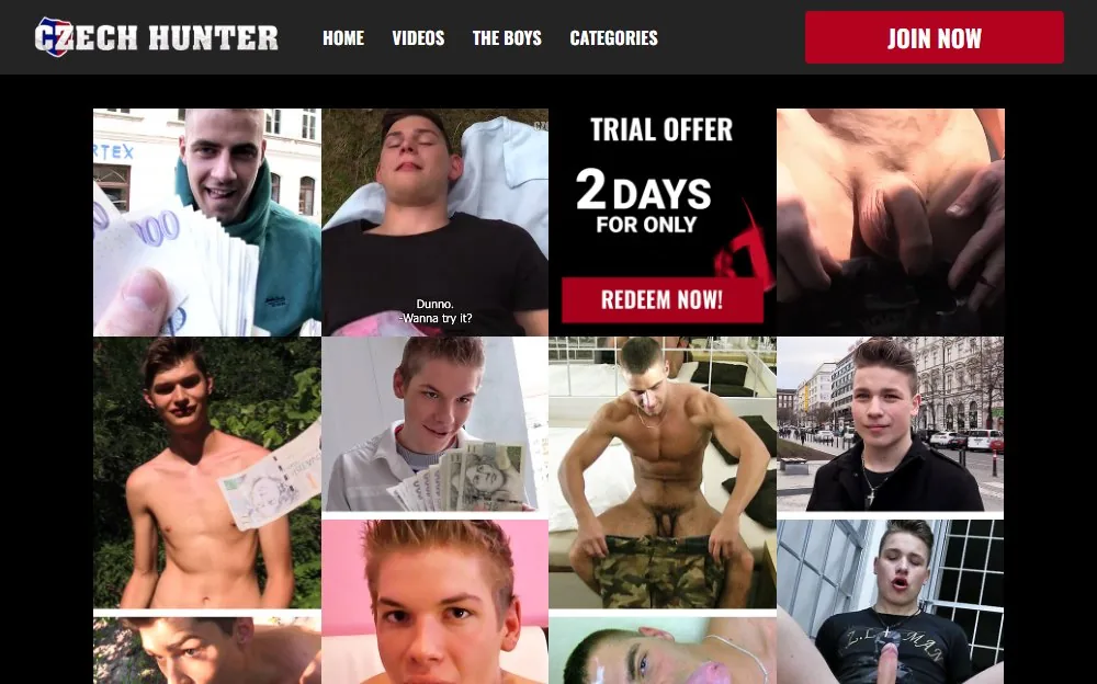 Czech Hunter — homepage screenshot