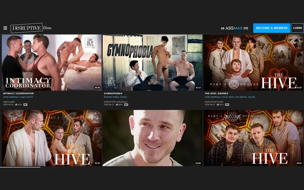 Disruptive Films — homepage screenshot