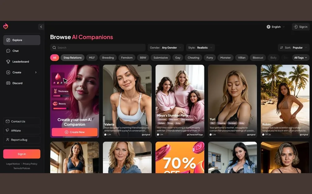 Dream Companion — homepage screenshot