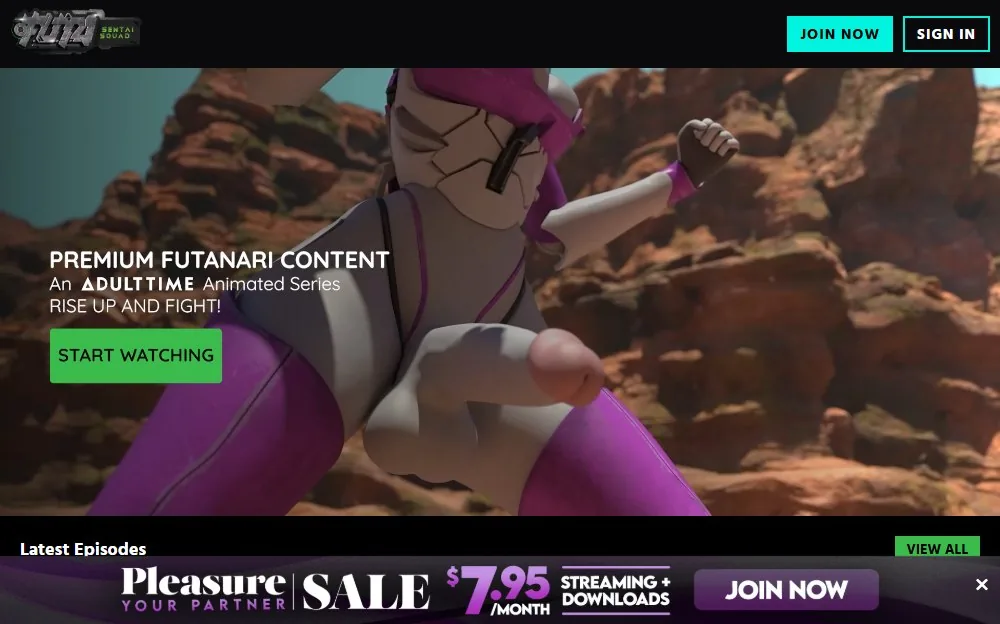 Futa Sentai Squad — homepage screenshot