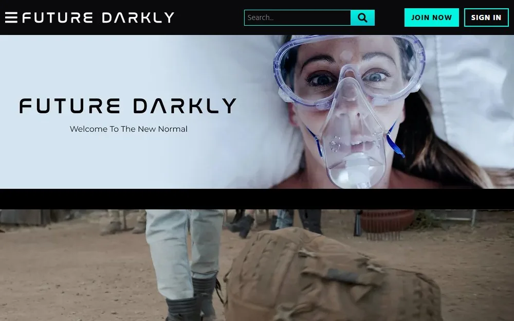 Future Darkly — homepage screenshot