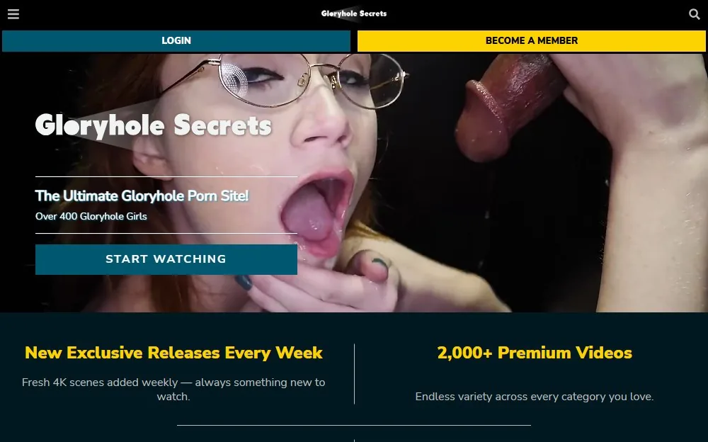 Gloryhole Secrets — homepage screenshot