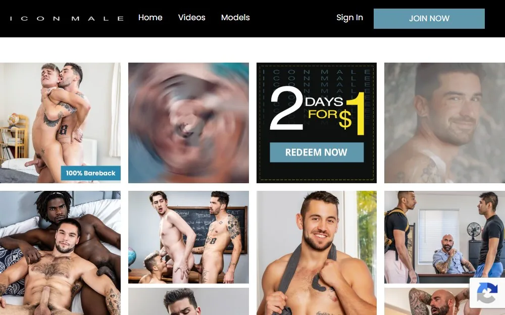 Icon Male — homepage screenshot
