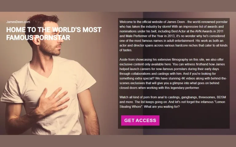 James Deen — homepage screenshot