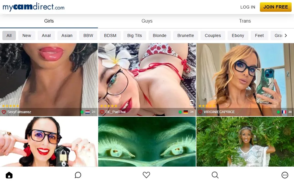 My Cam Direct — homepage screenshot