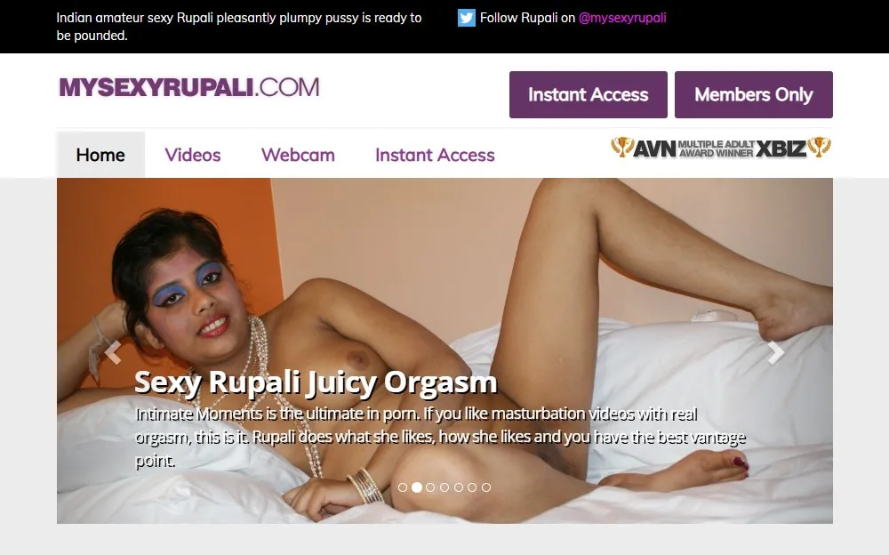 My Sexy Rupali — homepage screenshot