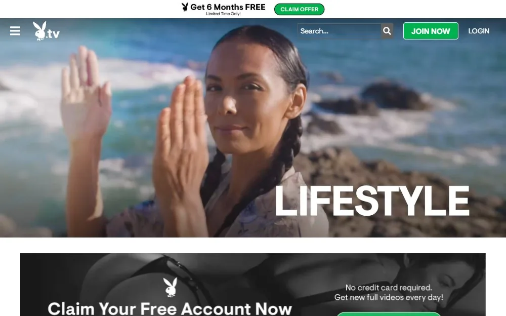 Playboy TV — homepage screenshot