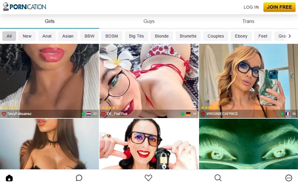Pornication Guys — homepage screenshot