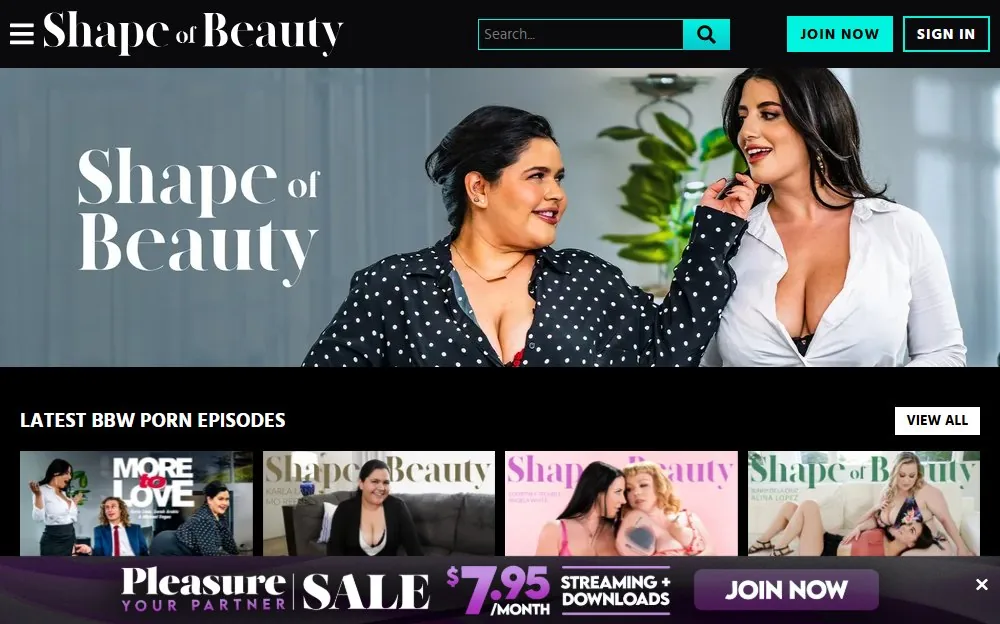 Shape of Beauty — homepage screenshot