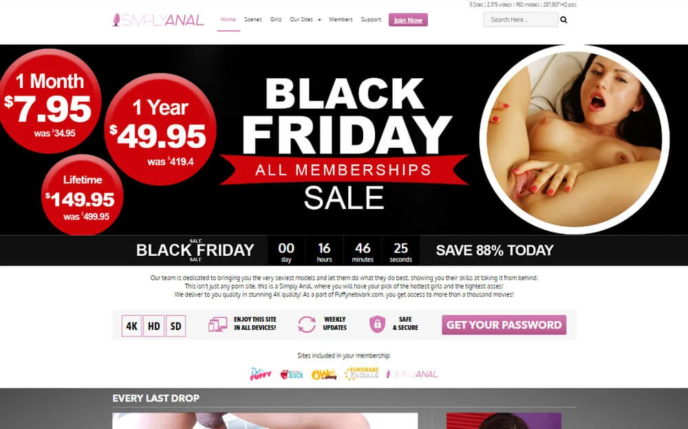 SimplyAnal — homepage screenshot