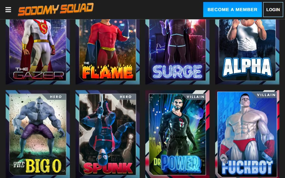 Sodomy Squad — homepage screenshot
