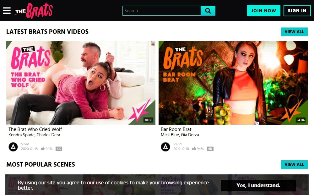 The Brats — homepage screenshot