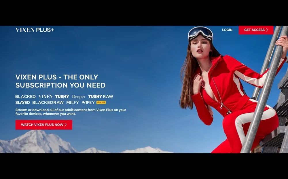Vixen Plus — homepage screenshot